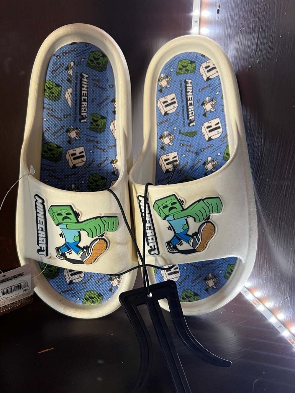 Minecraft Boys Zombie Graphic Slide Sandals, Size 6